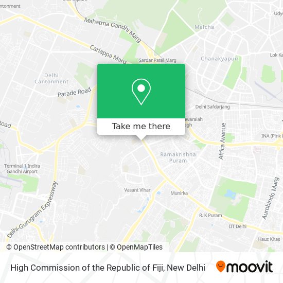 High Commission of the Republic of Fiji map
