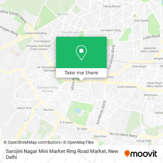 Sarojini Nagar Mini Market Ring Road Market map