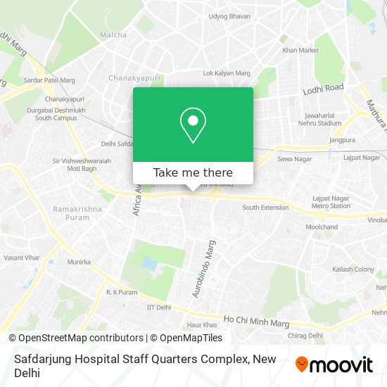 Safdarjung Hospital Staff Quarters Complex map