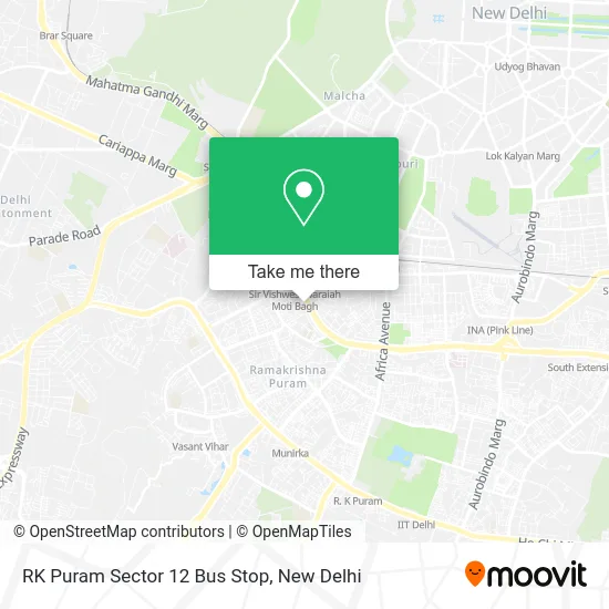RK Puram Sector 12 Bus Stop map