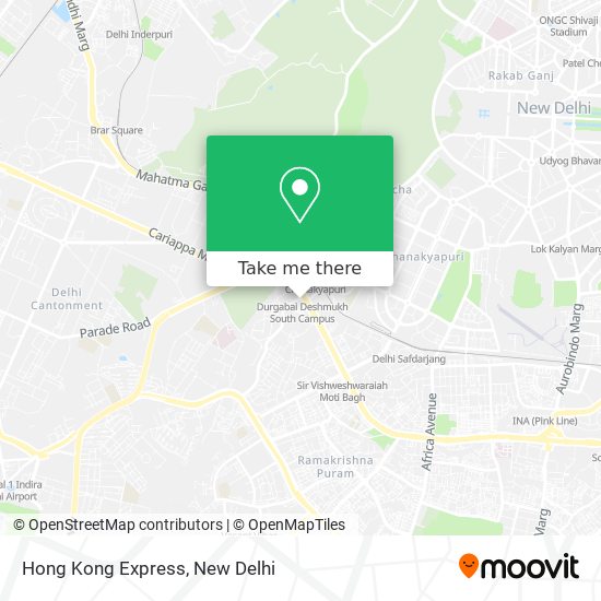 Hong Kong Express map