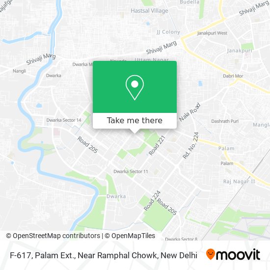 F-617, Palam Ext., Near Ramphal Chowk map