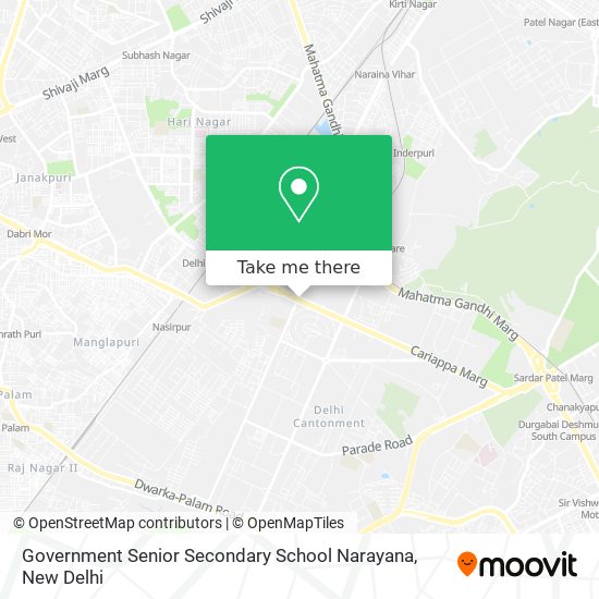 Government Senior Secondary School Narayana map