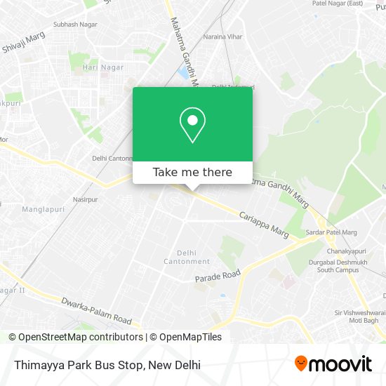 Thimayya Park Bus Stop map