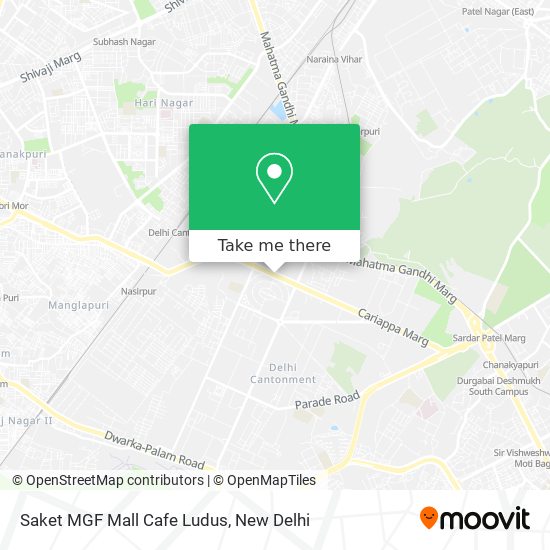 Saket MGF Mall Cafe Ludus map
