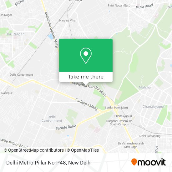Delhi Metro Pillar No-P48 map