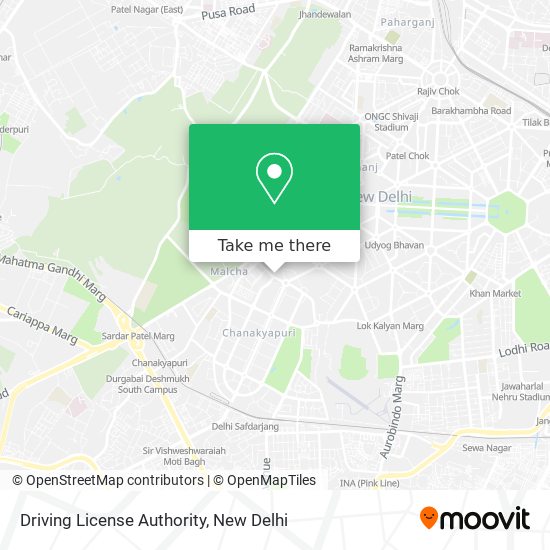 Driving License Authority map