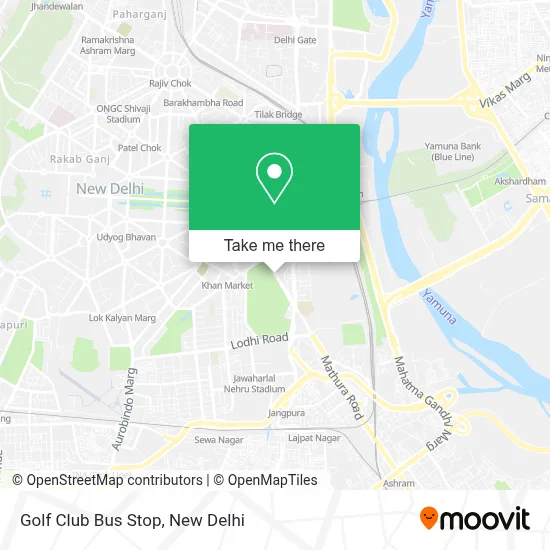 Golf Club Bus Stop map