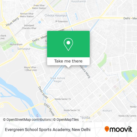 Evergreen School Sports Academy map