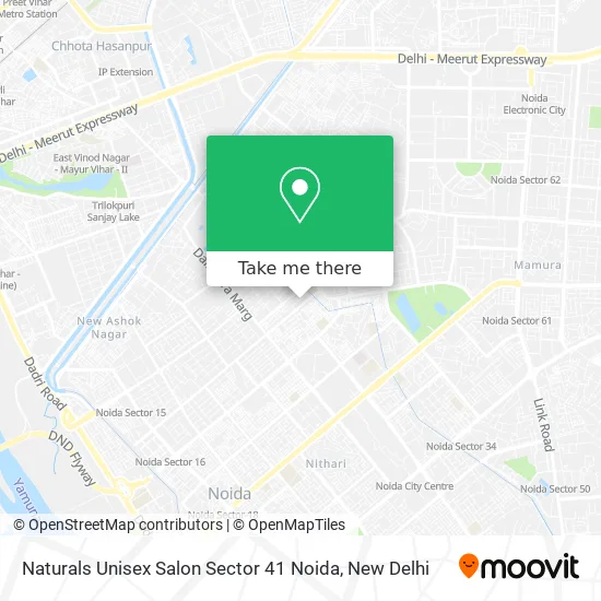 Naturals Unisex Salon Sector 41 Noida map
