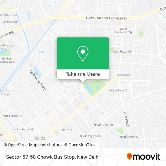 Sector 57-58 Chowk Bus Stop map