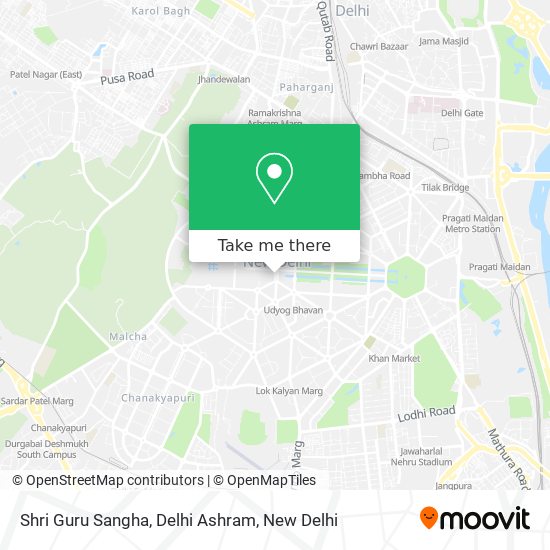 Shri Guru Sangha, Delhi Ashram map