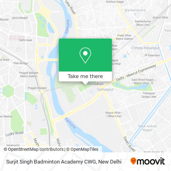 Surjit Singh Badminton Academy CWG map