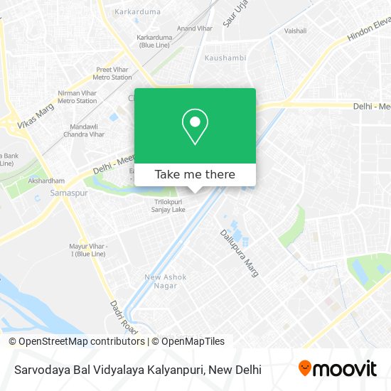 Sarvodaya Bal Vidyalaya Kalyanpuri map