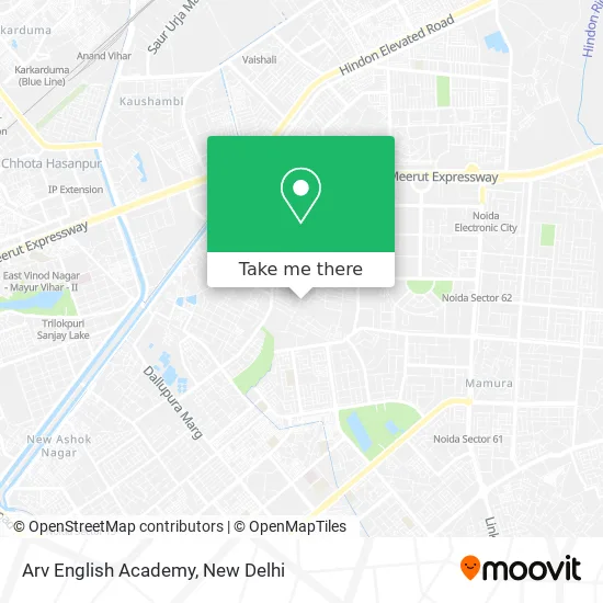 Arv English Academy map