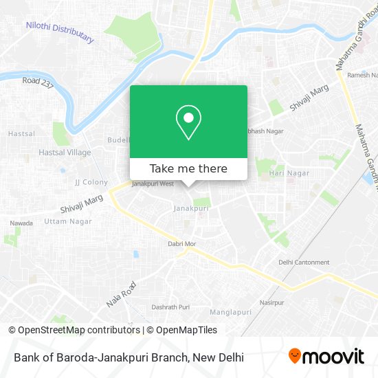 Bank of Baroda-Janakpuri Branch map