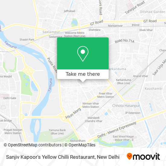 Sanjiv Kapoor's Yellow Chilli Restaurant map