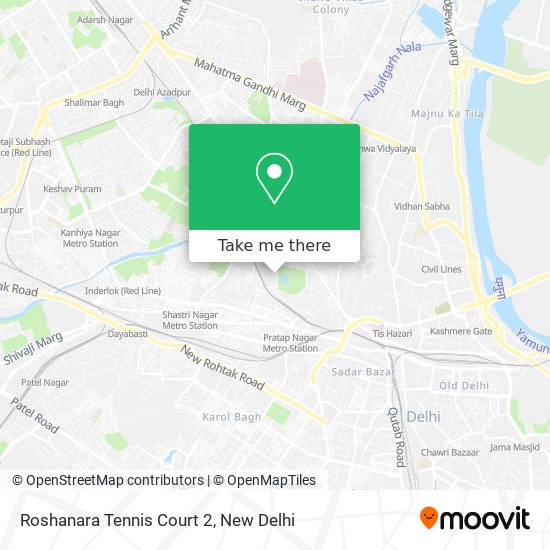 Roshanara Tennis Court 2 map