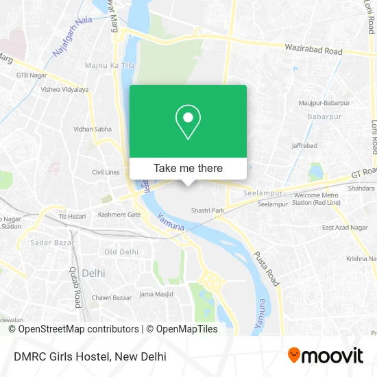 DMRC Girls Hostel map