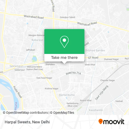 Harpal Sweets map