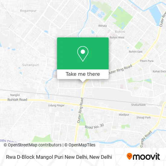 Rwa D-Block Mangol Puri New Delhi map