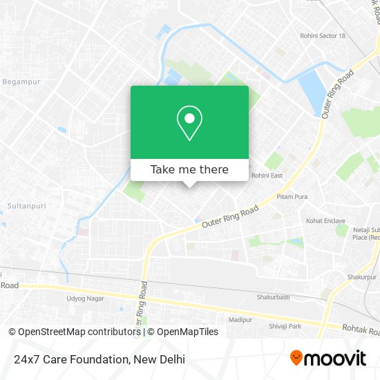 24x7 Care Foundation map