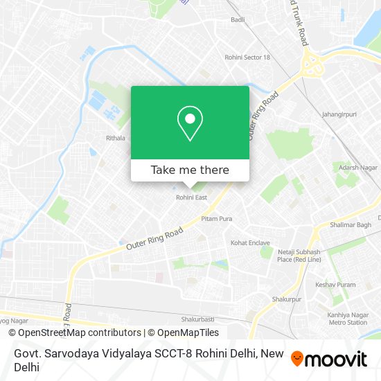 Govt. Sarvodaya Vidyalaya SCCT-8 Rohini Delhi map