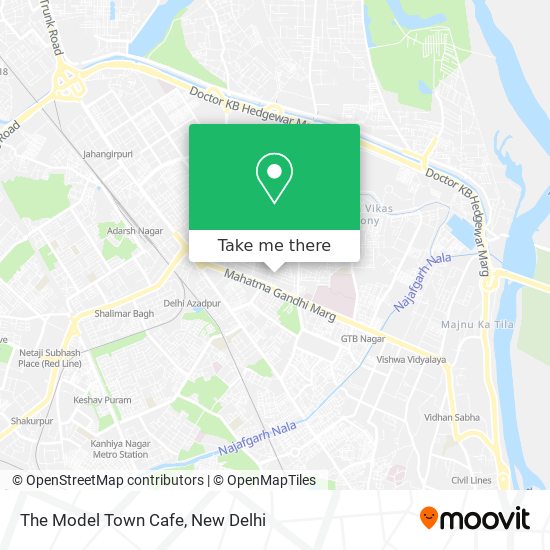 The Model Town Cafe map