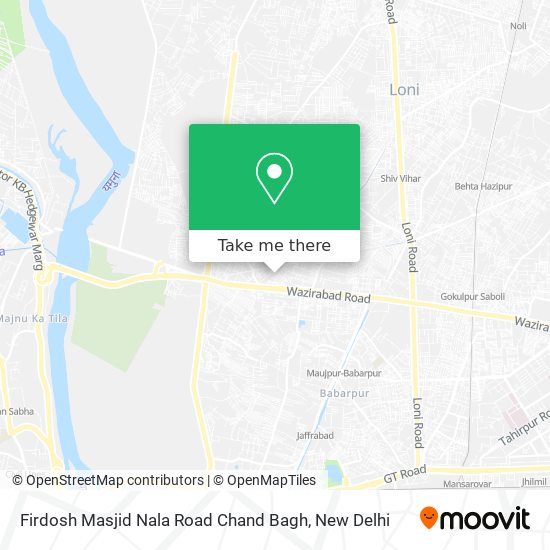 Firdosh Masjid Nala Road Chand Bagh map