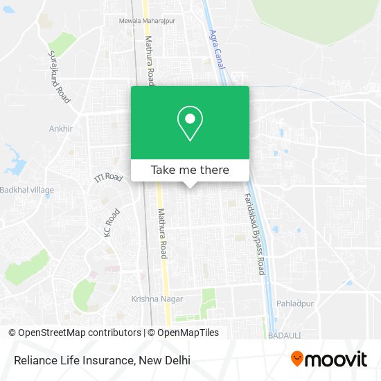 Reliance Life Insurance map