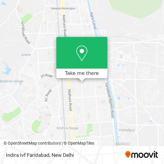 Indira Ivf Faridabad map