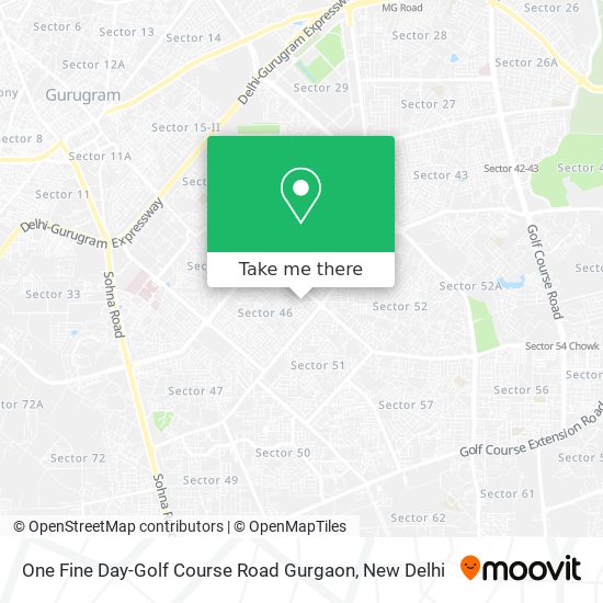 One Fine Day-Golf Course Road Gurgaon map