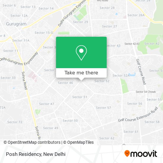 Posh Residency map