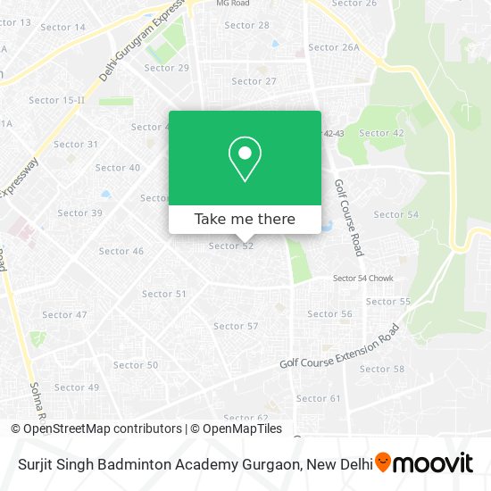 Surjit Singh Badminton Academy Gurgaon map