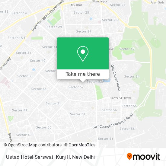 Ustad Hotel-Sarswati Kunj II map