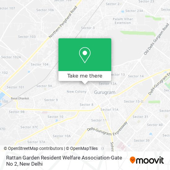 Rattan Garden Resident Welfare Association-Gate No 2 map