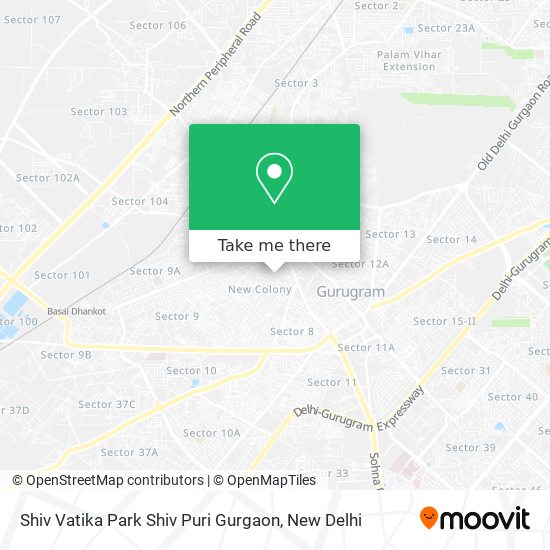 Shiv Vatika Park Shiv Puri Gurgaon map