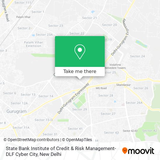 State Bank Institute of Credit & Risk Management-DLF Cyber City map