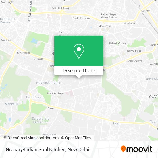 Granary-Indian Soul Kitchen map