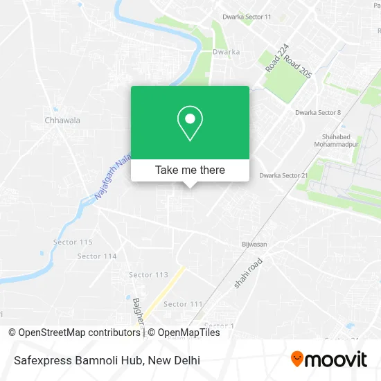 Safexpress Bamnoli Hub map