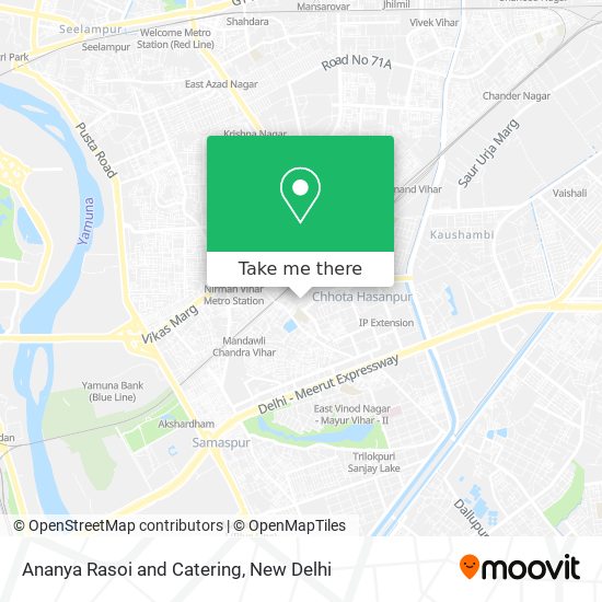 Ananya Rasoi and Catering map