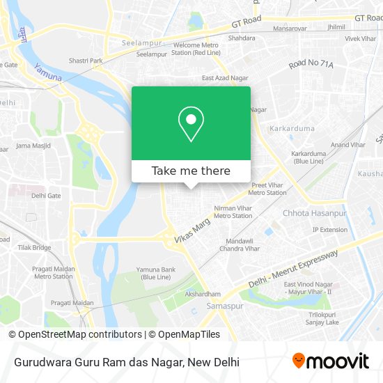 Gurudwara Guru Ram das Nagar map