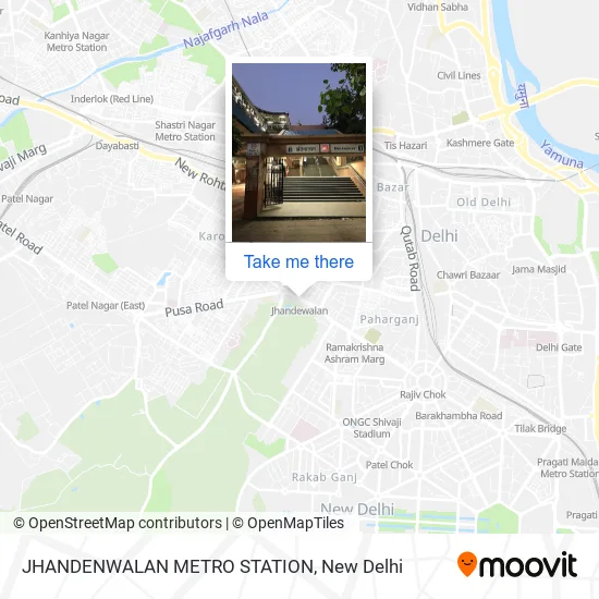 JHANDENWALAN METRO STATION map