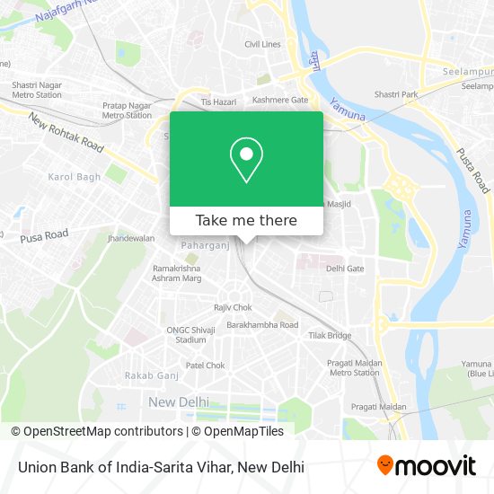 Union Bank of India-Sarita Vihar map