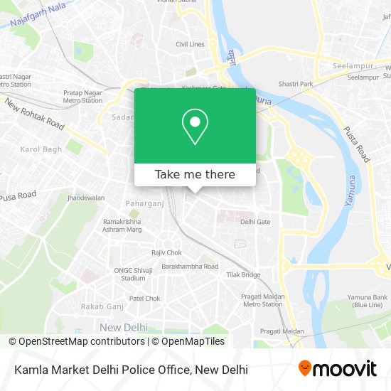Kamla Market Delhi Police Office map