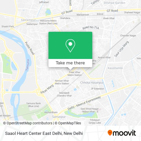 Saaol Heart Center East Delhi map