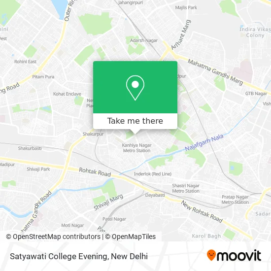 Satyawati College Evening map