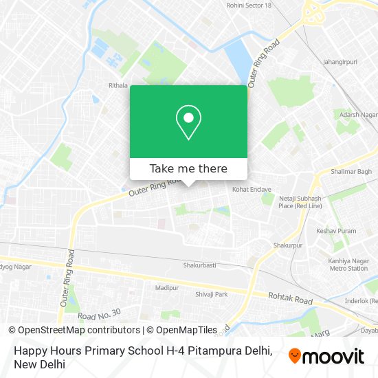 Happy Hours Primary School H-4 Pitampura Delhi map