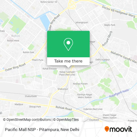 Pacific Mall NSP - Pitampura map