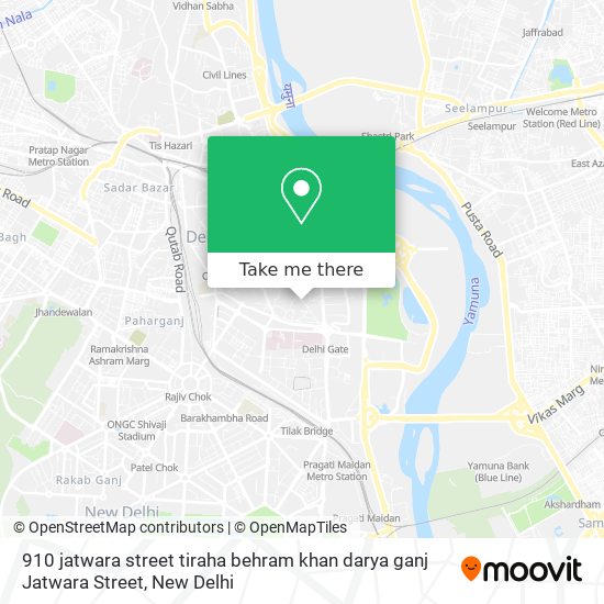 910 jatwara street tiraha behram khan darya ganj Jatwara Street map